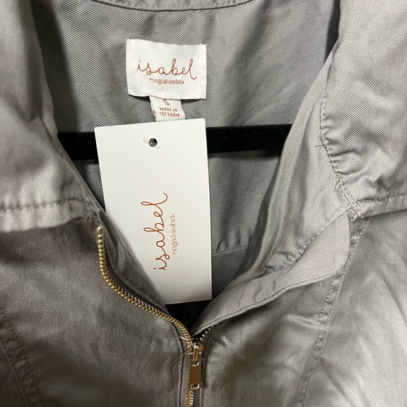 Isabel Maternity Woven Long Sleeve Maternity Jumpsuit in Matte Gray NWT, Size S - Picture 7 of 10